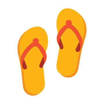 Flip lops summer footwear illustration