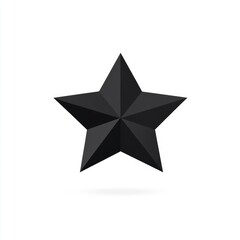 Obraz premium Black Star Vector Icon on White Background for Graphic Design Projects