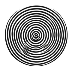 Abstract concentric circles graphic design black and white pattern optical illusion