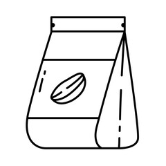 Coffee beans bag line icon