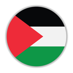 Palestine flag. Palestine circle flag logo icon computer vector illustration design