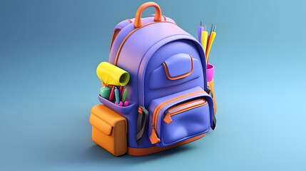 Backpack Accessories isometric 3D