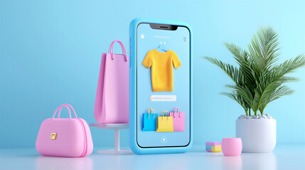  a modern mobile app ui for a shopping assistant on the mobile screen.