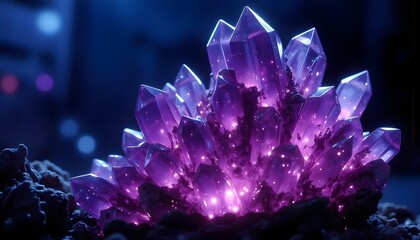 Luminous Amethyst Geode: A Digital Masterpiece