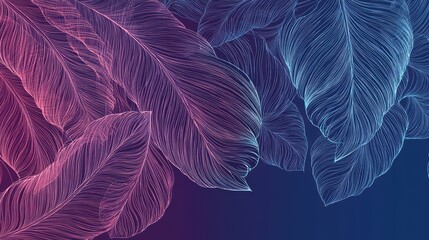 Fototapeta premium Feather line scribble style decoration element vector illustration. Hand-drawn linear delicate design