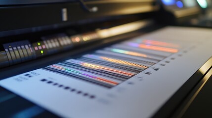 Obraz premium A printed production file with color-coded approval highlights.