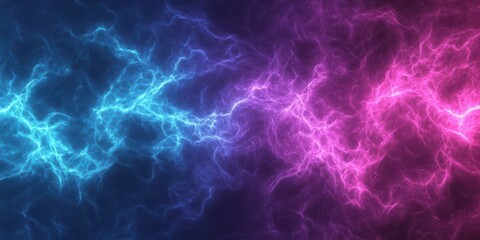 Obraz premium Electric neon gradient background, glowing teal magenta violet with pulsating light effects banner, poster header backdrop design