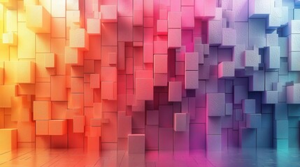 3D Cubic Fractal Cascade with Intricate Repeating Patterns