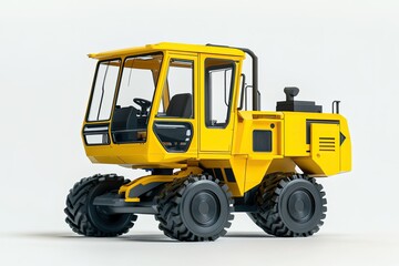 Fototapeta premium Yellow Heavy Duty Industrial Vehicle Model
