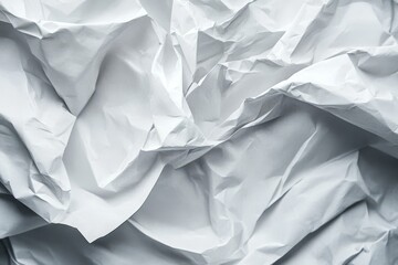 Obraz premium Crumpled White Paper Texture Background (2)