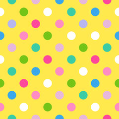 Polka Dot pattern, Colorful seamless texture.