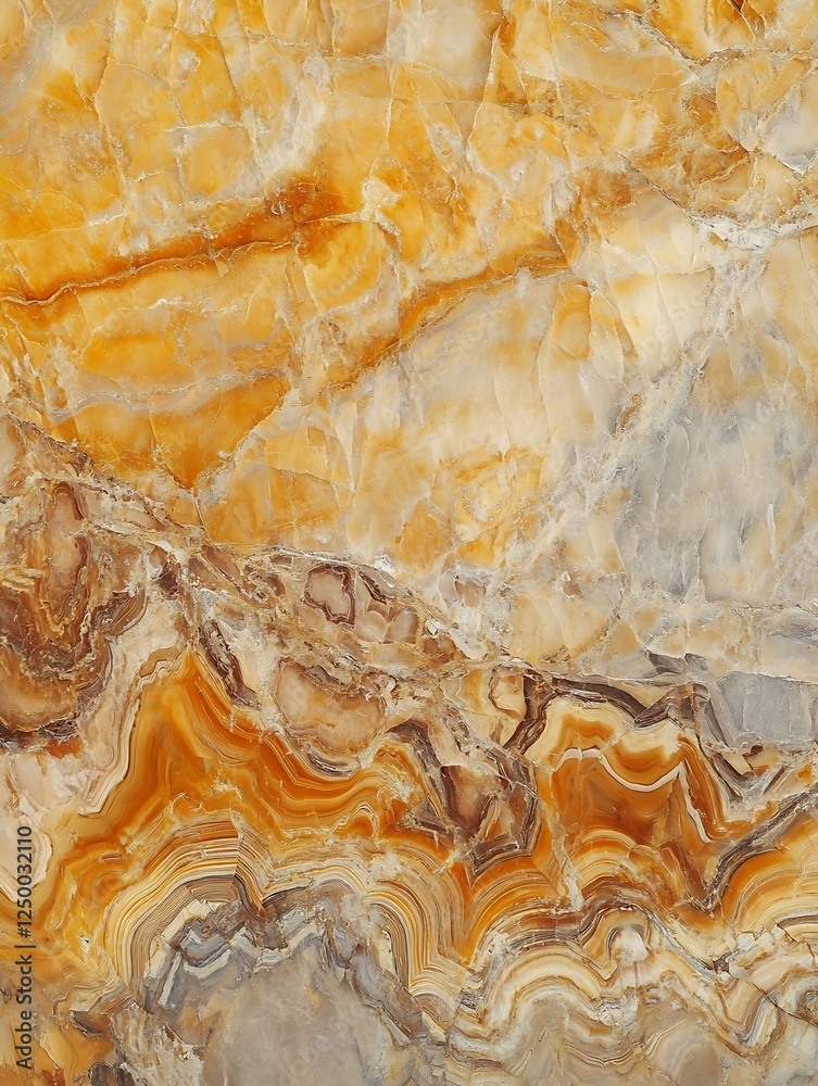 Poster Close Up View of Colorful Natural Stone Surface with Striking Patterns and Textures : Generative AI