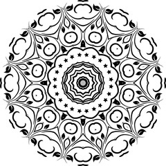 Flower Mandalas. Vintage decorative elements. Oriental pattern, vector illustration. Islam, Arabic, Indian, turkish, pakistan, chinese, ottoman motifs