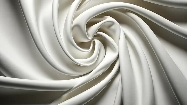Elegant White Fabric Texture with Soft Draped Waves and Creases