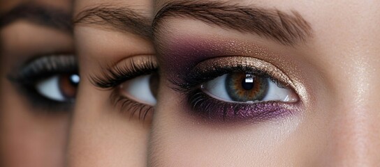 Naklejka premium Eyelash makeup focus: close-up view, delicate application, defined lashes, beauty enhancement, precise styling, elegant look, eye detail, smooth finish, artistic touch, captivating gaze.