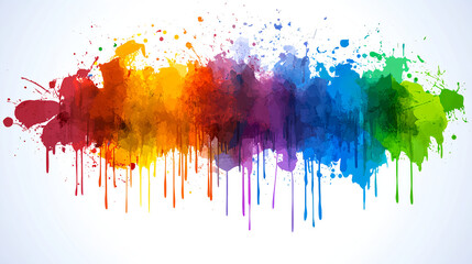 Abstract background with a watercolor texture and splashes of paint in vibrant colors. The colorful abstract background is perfect for design, advertising, or creative projects. Watercolor painting. 