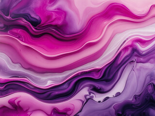 Fototapeta premium A vibrant abstract fluid art composition featuring mesmerizing swirls of pink, magenta, and purple hues.