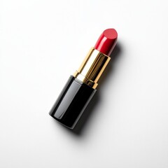 Obraz premium Lipstick with cap removed isolated on white background