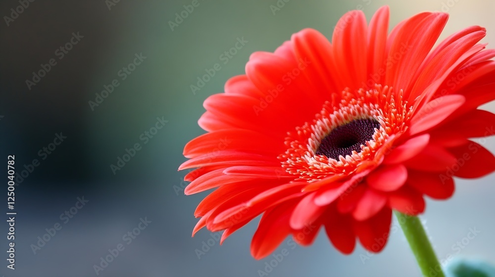 Poster bright and vibrant close-up of a beautiful red flower with soft petals and rich color : generative a