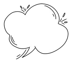 Obraz premium Speech bubble handrawn art lines doodles 