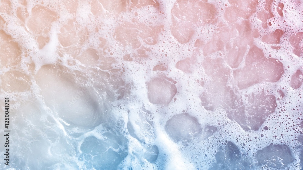 Poster soft bubble foam with pastel shades of blue and pink perfect for backgrounds and textures : generati