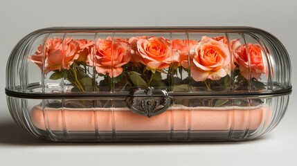 Clear Acrylic Clamshell Case with Hinged Opening for Safe Storage and Display of Valuables, Jewelry, Accessories, and Collectibles