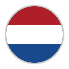 Netherlands flag. Netherlands circle flag logo icon computer vector illustration design