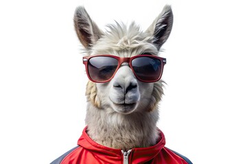 Sporty alpaca clipart: perfect for prints, presentations, and athletic apparel designs.
