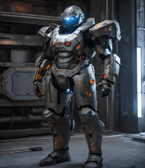 Fototapeta premium Heavy Mech Suit: A Glimpse into Future Warfare Technology