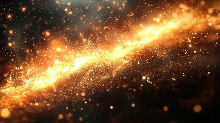 Fototapeta premium Fiery cosmic dust nebula background, space, design