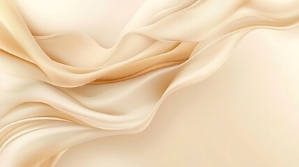 Fototapeta premium Beige silk fabric flow background