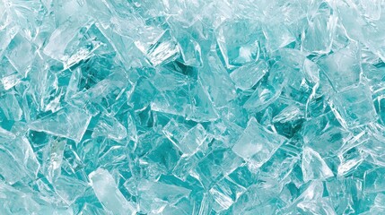 Fototapeta premium Crystal Clear Ice Shards Sparkling in Bright Sunlight, Invoking a Refreshing Spring Vibe and Nature's Beauty