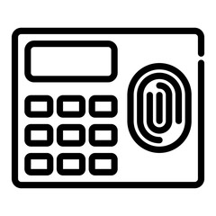 Biometric attendance icon