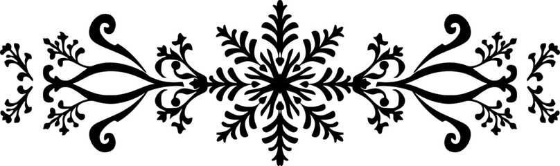 Snowflakes ornament Text divider