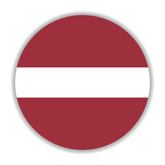 Latvia circle flag logo icon digital vector illustration