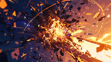Ignition Explosion with effect anime 