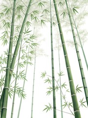 Serene Bamboo Forest Lush Green Plants Nature Background