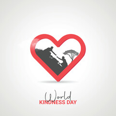 world kindness day. creative ads for social. 3D illustrations.
