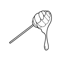 honey dipper icon vector