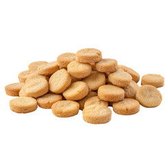 Obraz premium Delicious Sweet Sugar Cookies Round Buttery Biscuits Homemade Bakery Treats Heap of Snacks, Transparent Background, Ai Generated Images