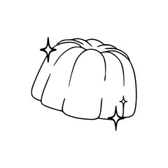 vector illustration of a pudding