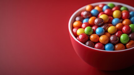 A vibrant bowl filled with colorful candy, showcasing a delightful assortment.