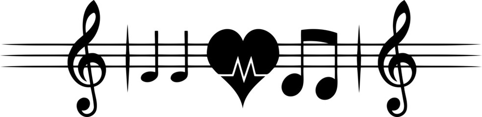 Musical notes text divider