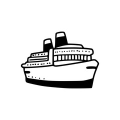 Obraz premium cruise ship vector illustration