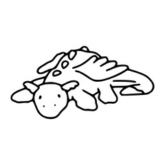 a black and white drawing of a cartoon character in jelly cat style