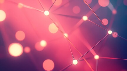 Abstract business partnership with glowing connection lines, symbolizing collaboration and innovation.