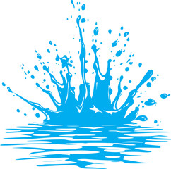Splashes water drawing 