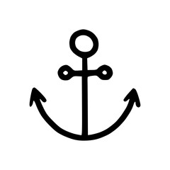 anchor icon on white background