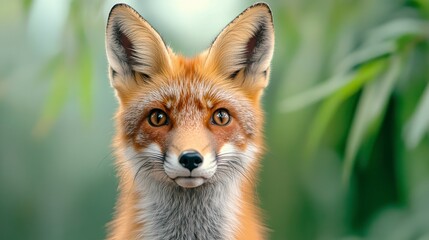 Close-Up Portrait of a Beautiful Red Fox in Natural Habitat
