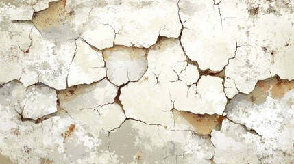 Obraz premium Abstract Cracked Wall Texture: Aged, Weathered, and Distressed Background
